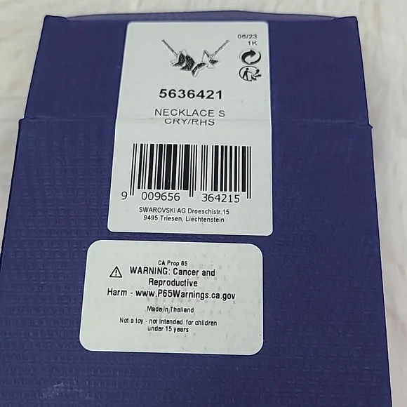 Swarovski Collar Lilia Mariposa Blanco Rhodium Plated 5636421 Necklace S CRY/RHS - Picture 10 of 10